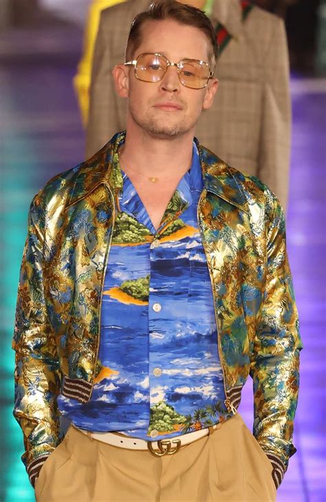 macaulay culkin runway gucci|macaulay culkin dresses.